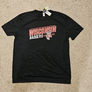 Wisconsin Badgers Black Short Sleeve Tee